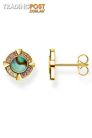 Thomas Sabo Ear Studs Abalone Mother-of-pearl Gold TH2035Y - 4051245474190