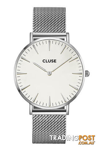 Cluse La Boheme Mesh Silver/White Watch CW0101201002 - 8719743373273