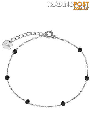 Cluse Essentielle Black Crystals Silver Bracelet CLJ12013 - 8718924597705