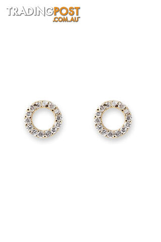 Bianc Gold Cz Open Circle Stud 10100167