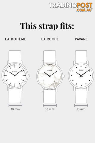 Cluse 18mm Watch Strap Grey/Rose Gold CLS019 - 8718924592335 - photo 3 of 4