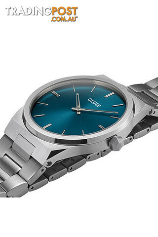Cluse Vigoureux Mens Silver Petrol Blue/Silver Link CW0101503003 - 8719743376038 - photo 2 of 4