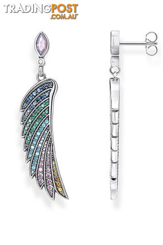 Thomas Sabo Earrings Bright Silver-coloured Hummingbird Wing TH2103 - 4051245474381