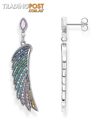 Thomas Sabo Earrings Bright Silver-coloured Hummingbird Wing TH2103 - 4051245474381