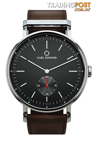 Carl Edmond Ryolit Dark Brown Silver/Black Dial 36mm Watch