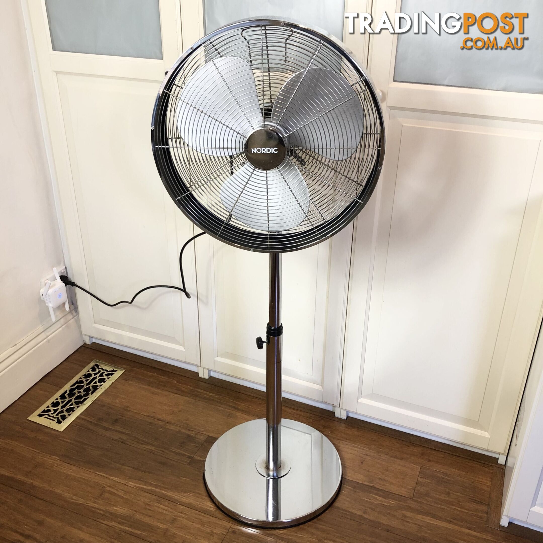 🌬Deluxe Nordic Adjustable Chrome Oscillating Pedestal Fan