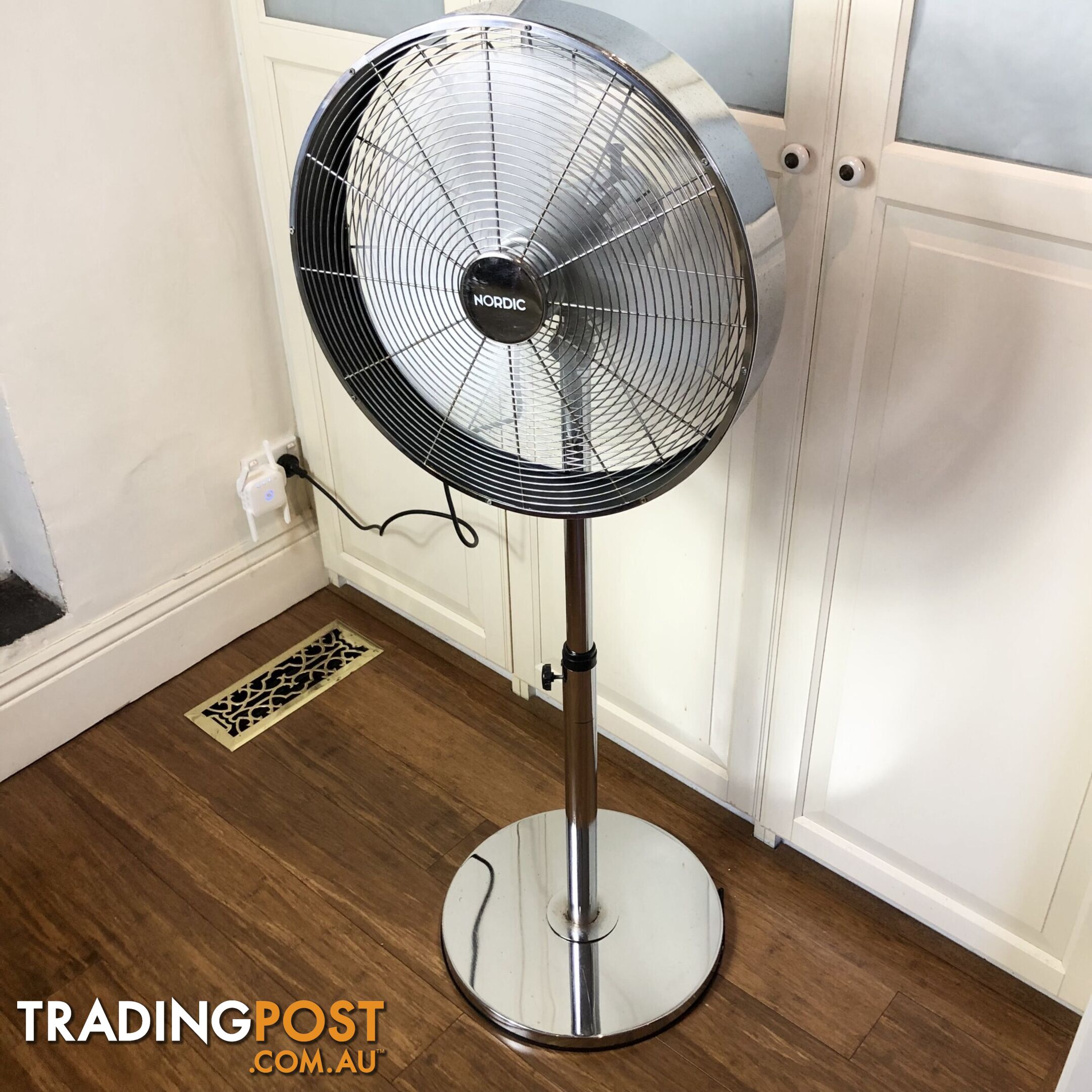 🌬Deluxe Nordic Adjustable Chrome Oscillating Pedestal Fan