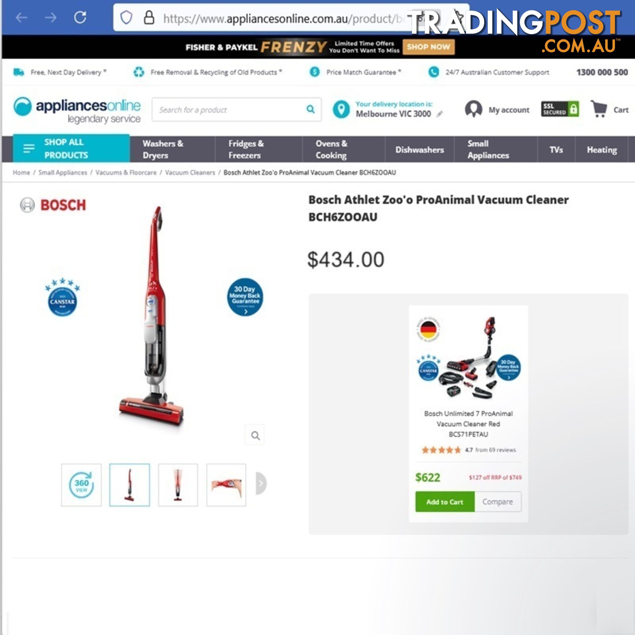 🌶Bosch Zoo’o ProAnimal Rechargeable Cordless Stick Vacuum Cleaner