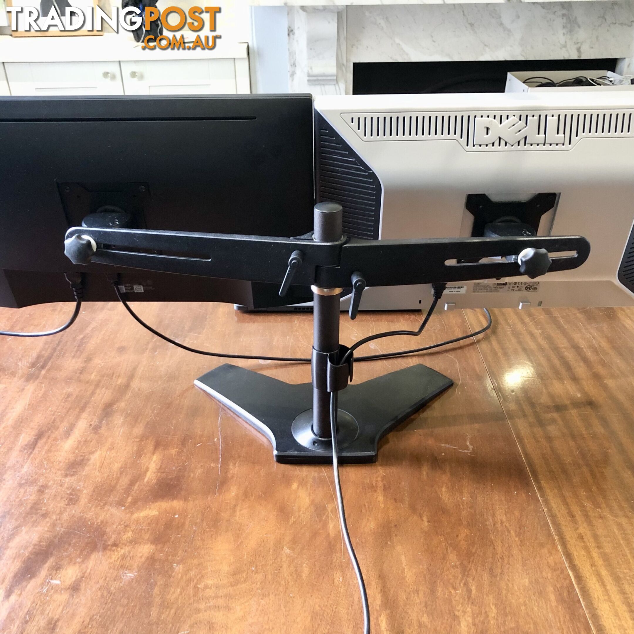 💻Fully Adjustable Dual Monitor Stand, Tilt, Swivel, Rotate, VESA Comp