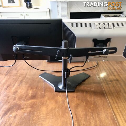 💻Fully Adjustable Dual Monitor Stand, Tilt, Swivel, Rotate, VESA Comp