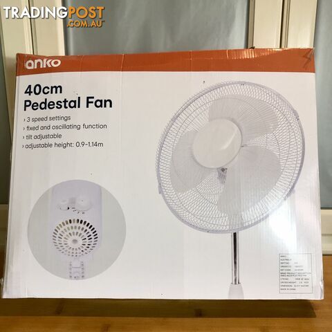 🪭Brand New In Box 40CM Height Adjustable Pedestal Fan