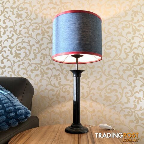 💡Contemporary Style Blue Red and Black Side Table Lamp