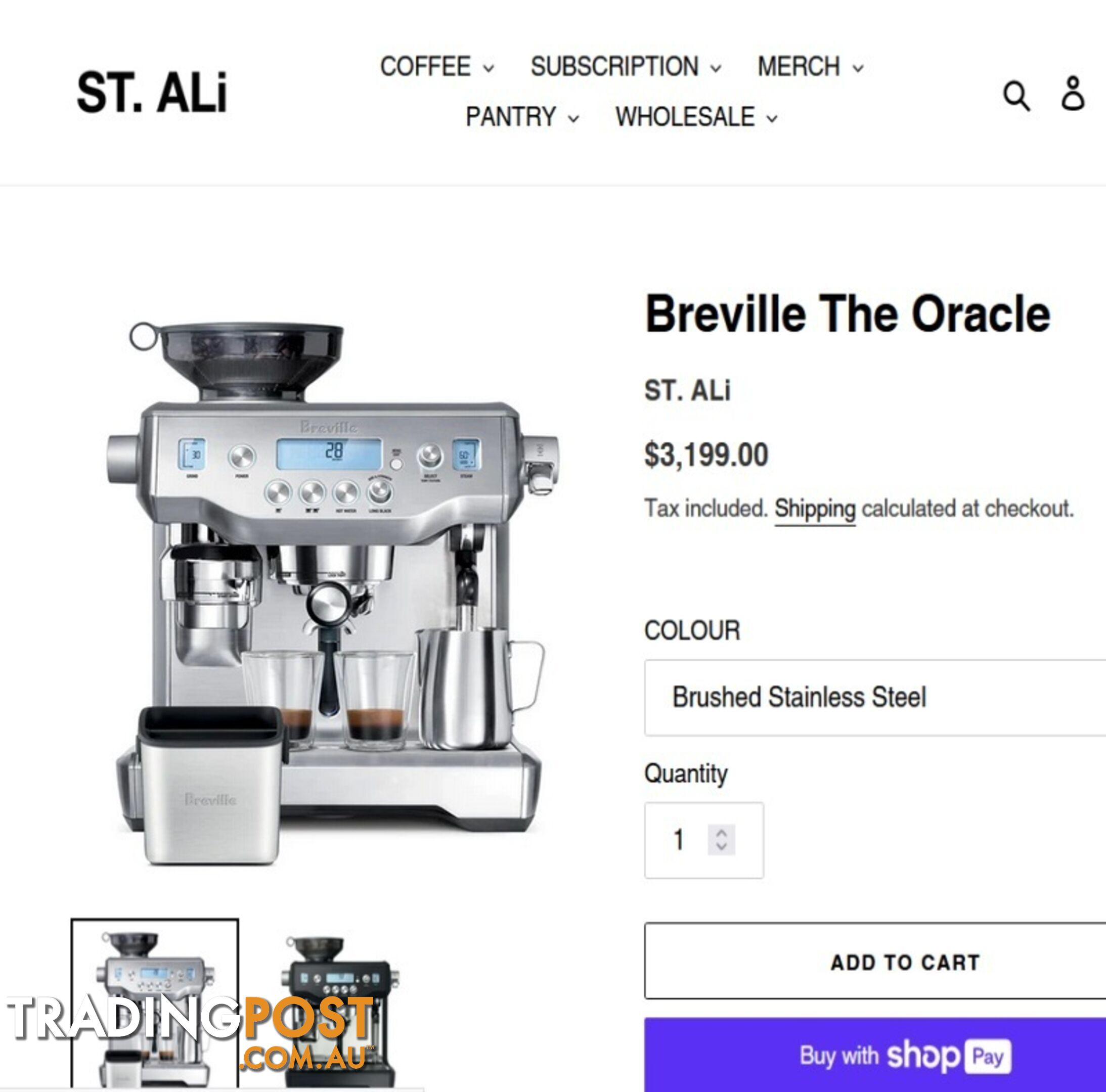 Breville the Oracle Stainless Steel Espresso Coffee Machine Excellent