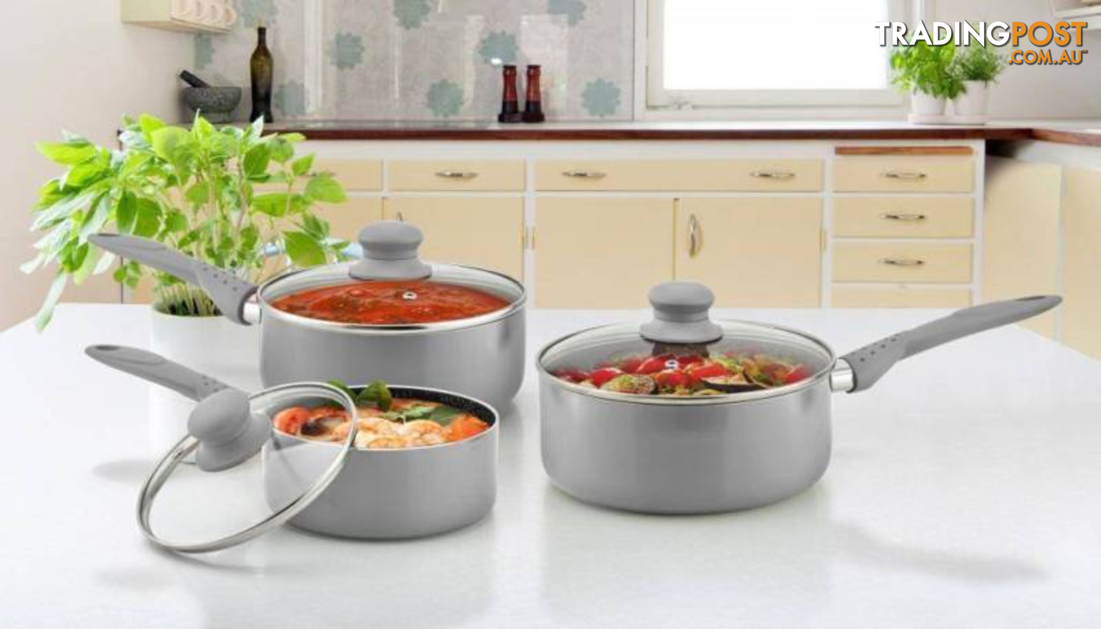 STONECHEF 6pce POT SET (new)