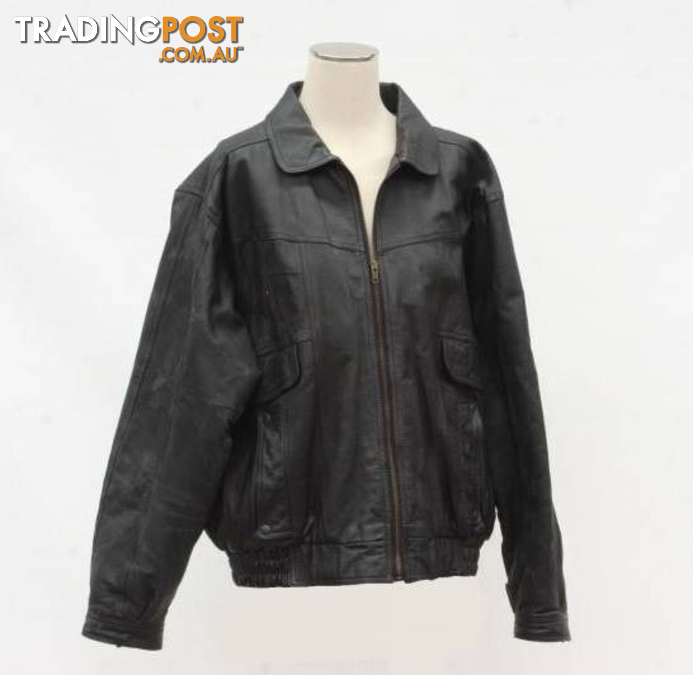 LEATHER BOMBER JACKET (new)