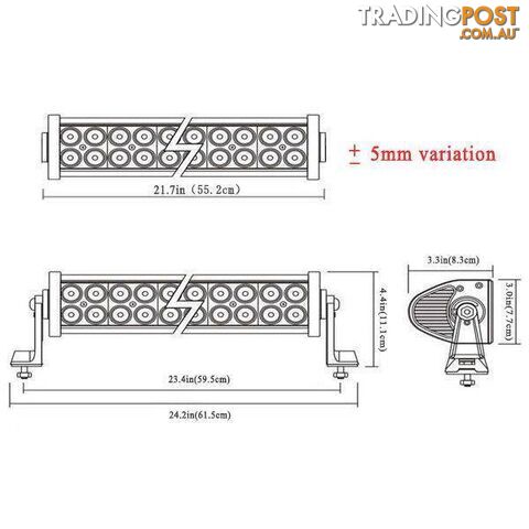 LIGHT BAR 22" x 120W 4WD, TRUCK, BUS, MARINE (new) - photo 3 of 3