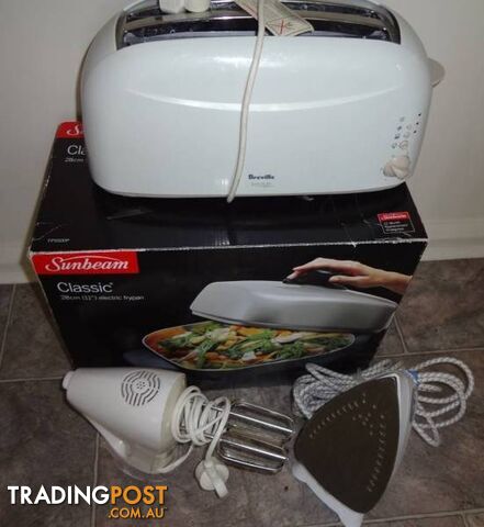 ASSORTED HOUSEHOLD APPLIANCES. From: $15