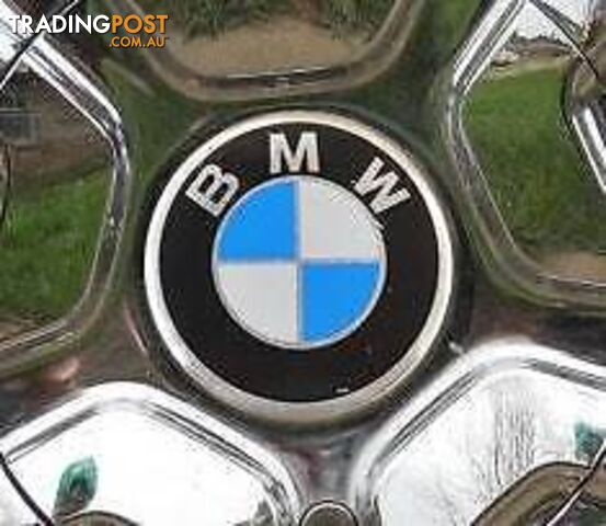 BMW METALLIC WHEEL CENTRE DISCS (new)