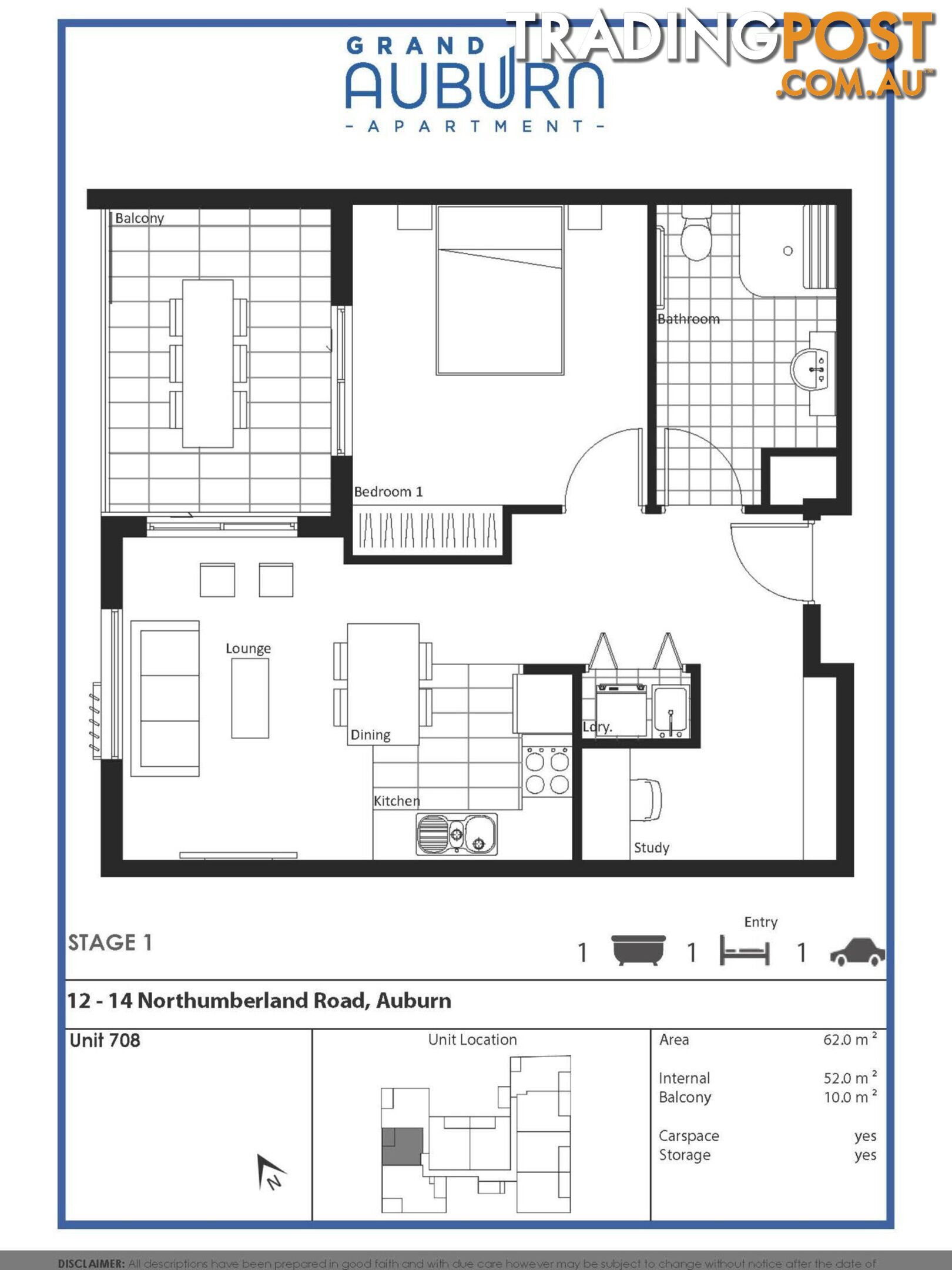 Apartment 708/12-14 Northumberland Road AUBURN NSW 2144