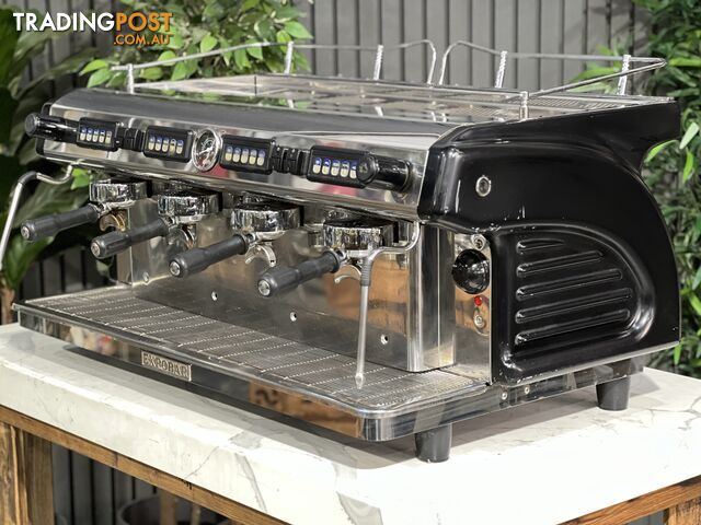 EXPOBAR RUGGERO 4 GROUP ESPRESSO COFFEE MACHINE BLACK COMMERCIAL CAFE