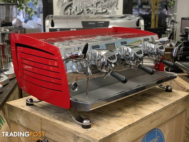 VICTORIA ARDUINO BLACK EAGLE VOLUMETRIC 3 GROUP ESPRESSO COFFEE MACHINE - FERRARI RED