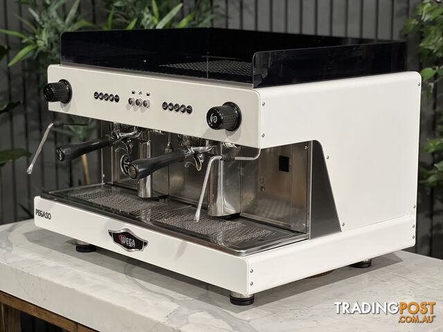 WEGA PEGASO EVD 2 GROUP WHITE ESPRESSO COFFEE MACHINE