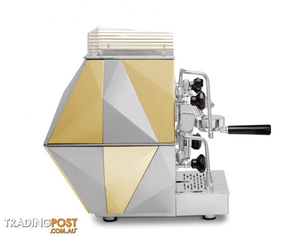 LA PAVONI DIAMANTINA 1 GROUP ESPRESSO COFFEE MACHINE BRAND NEW STAINLESS & GOLD