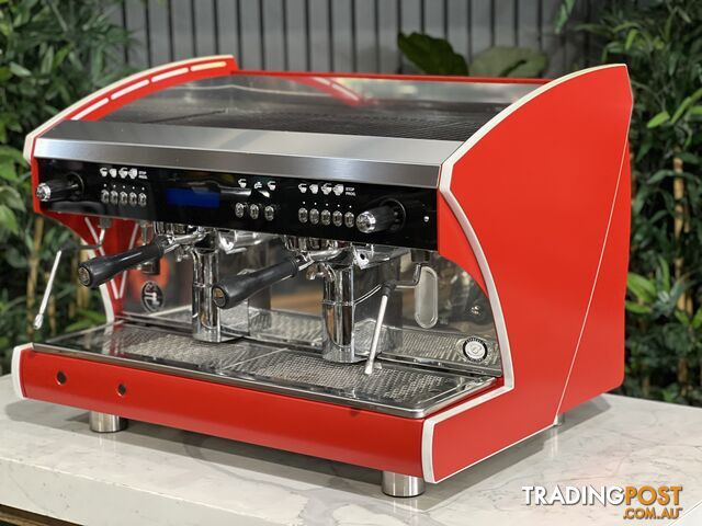 WEGA POLARIS TRON 2 GROUP ESPRESSO COFFEE MACHINE DEEP RED