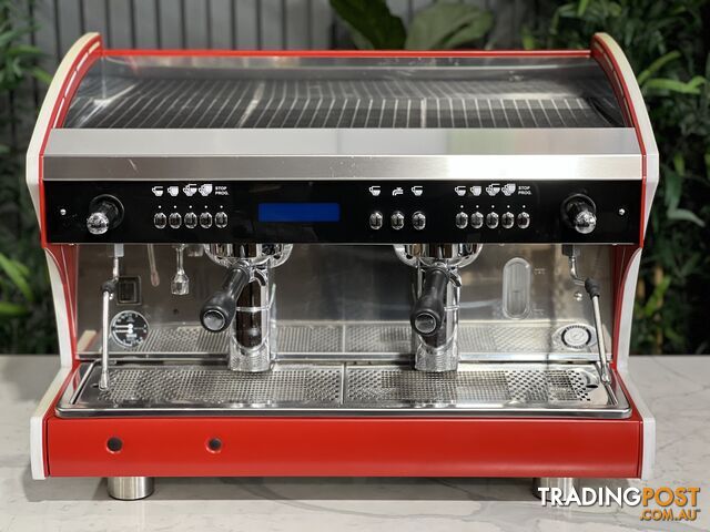 WEGA POLARIS TRON 2 GROUP ESPRESSO COFFEE MACHINE DEEP RED