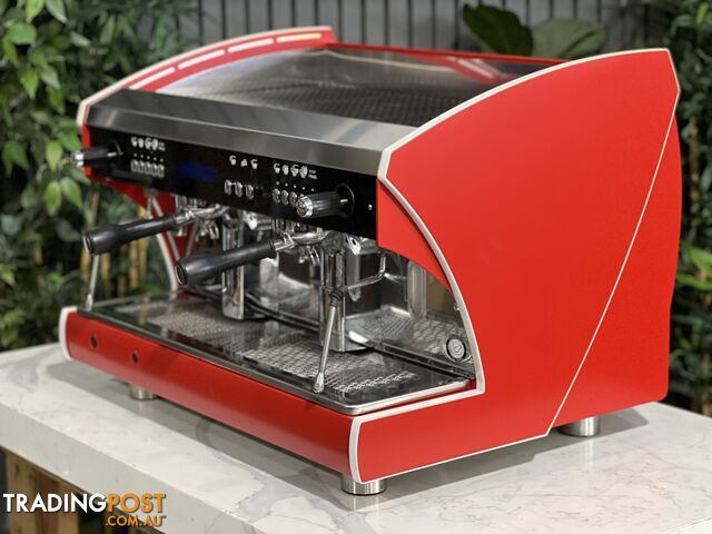 WEGA POLARIS TRON 2 GROUP ESPRESSO COFFEE MACHINE DEEP RED