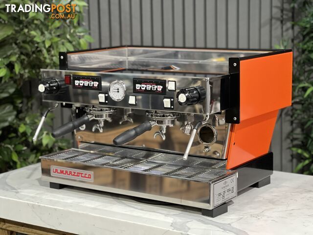 LA MARZOCCO LINEA CLASSIC 2 GROUP ORANGE ESPRESSO COFFEE MACHINE CAFE COMMERCIAL BARISTA RESTAURANT