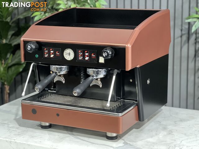 WEGA ATLAS COMPACT 2 GROUP ESPRESSO COFFEE MACHINE BLACK & BRONZE