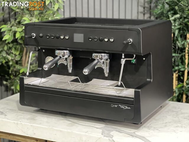 CIME CO-05 2 GROUP BLACK ESPRESSO COFFEE MACHINE BRAND NEW TOTAL BLACK COMMERCIAL CAFE BARISTA