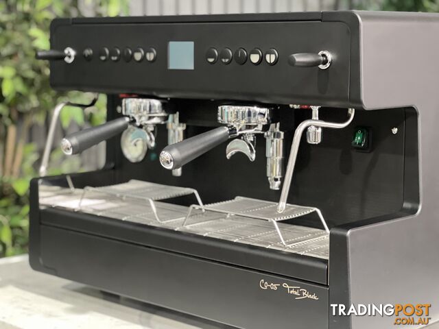 CIME CO-05 2 GROUP BLACK ESPRESSO COFFEE MACHINE BRAND NEW TOTAL BLACK COMMERCIAL CAFE BARISTA