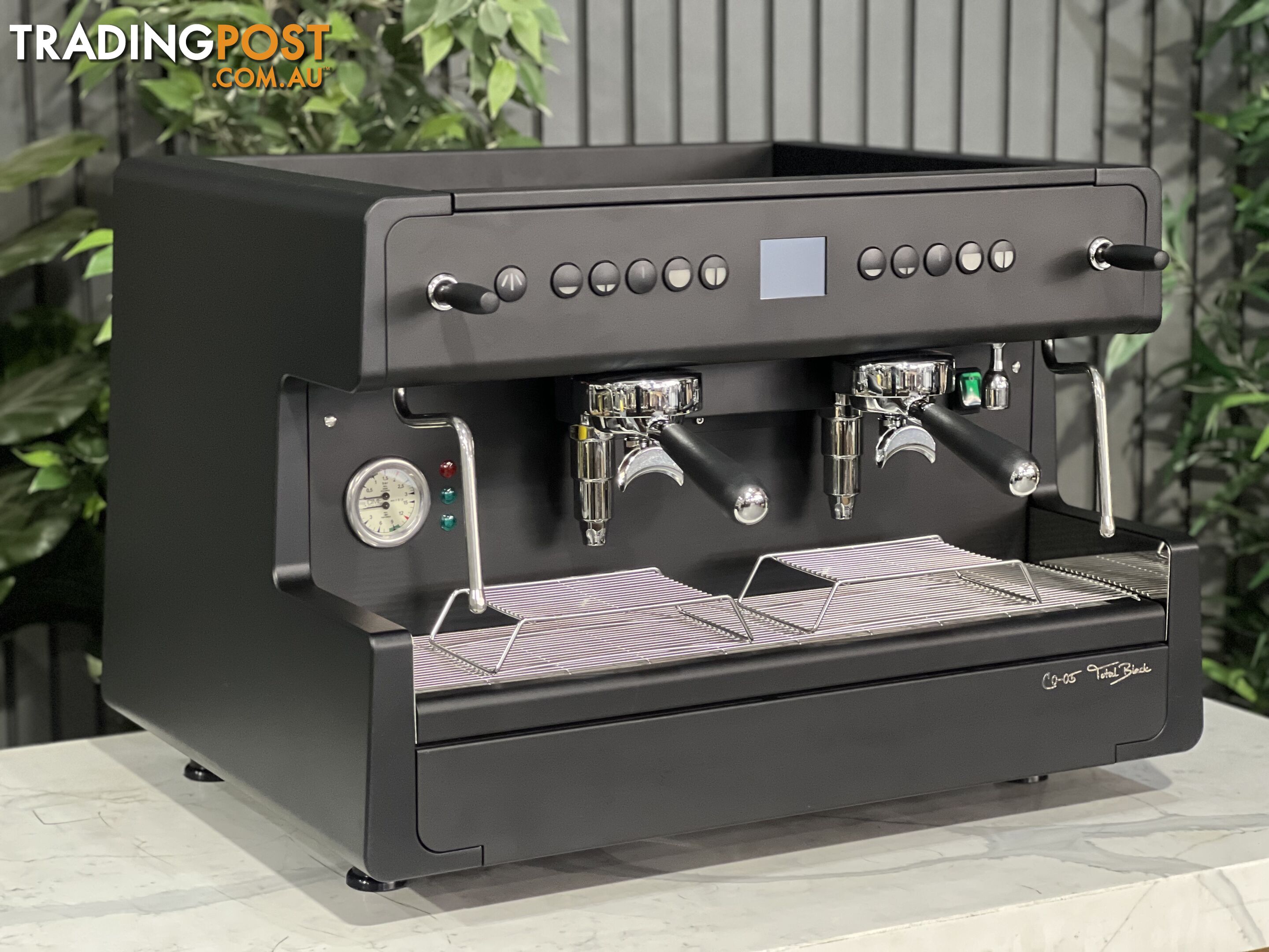 CIME CO-05 2 GROUP BLACK ESPRESSO COFFEE MACHINE BRAND NEW TOTAL BLACK COMMERCIAL CAFE BARISTA