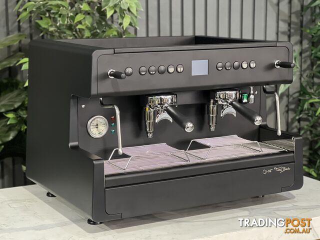 CIME CO-05 2 GROUP BLACK ESPRESSO COFFEE MACHINE BRAND NEW TOTAL BLACK COMMERCIAL CAFE BARISTA