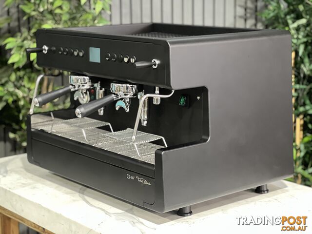 CIME CO-05 2 GROUP BLACK ESPRESSO COFFEE MACHINE BRAND NEW TOTAL BLACK COMMERCIAL CAFE BARISTA