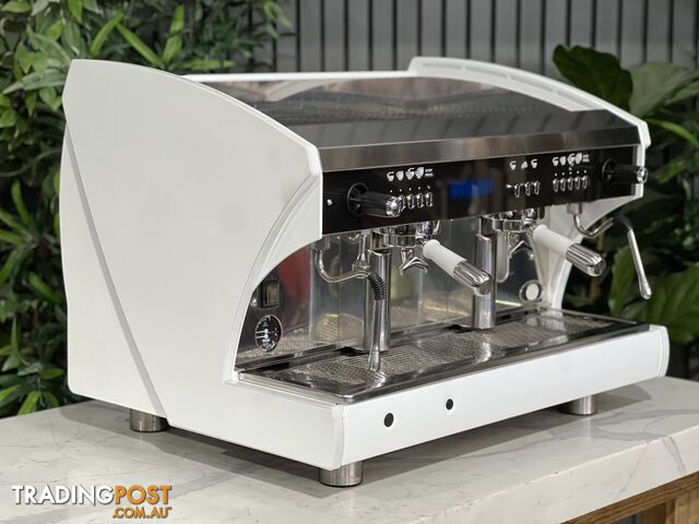 WEGA POLARIS TRON 2 GRP ESPRESSO COFFEE MACHINE -WHITE PESADO HANDLES