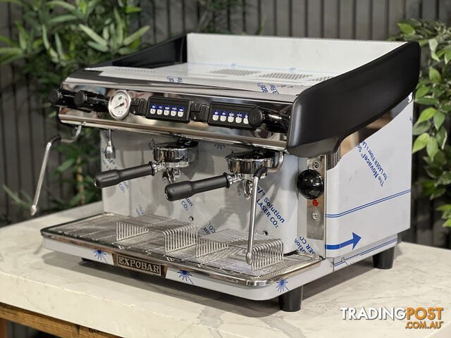 EXPOBAR MEGACREM 2 GROUP ESPRESSO COFFEE MACHINE BRAND NEW STAINLESS HIGH CUP