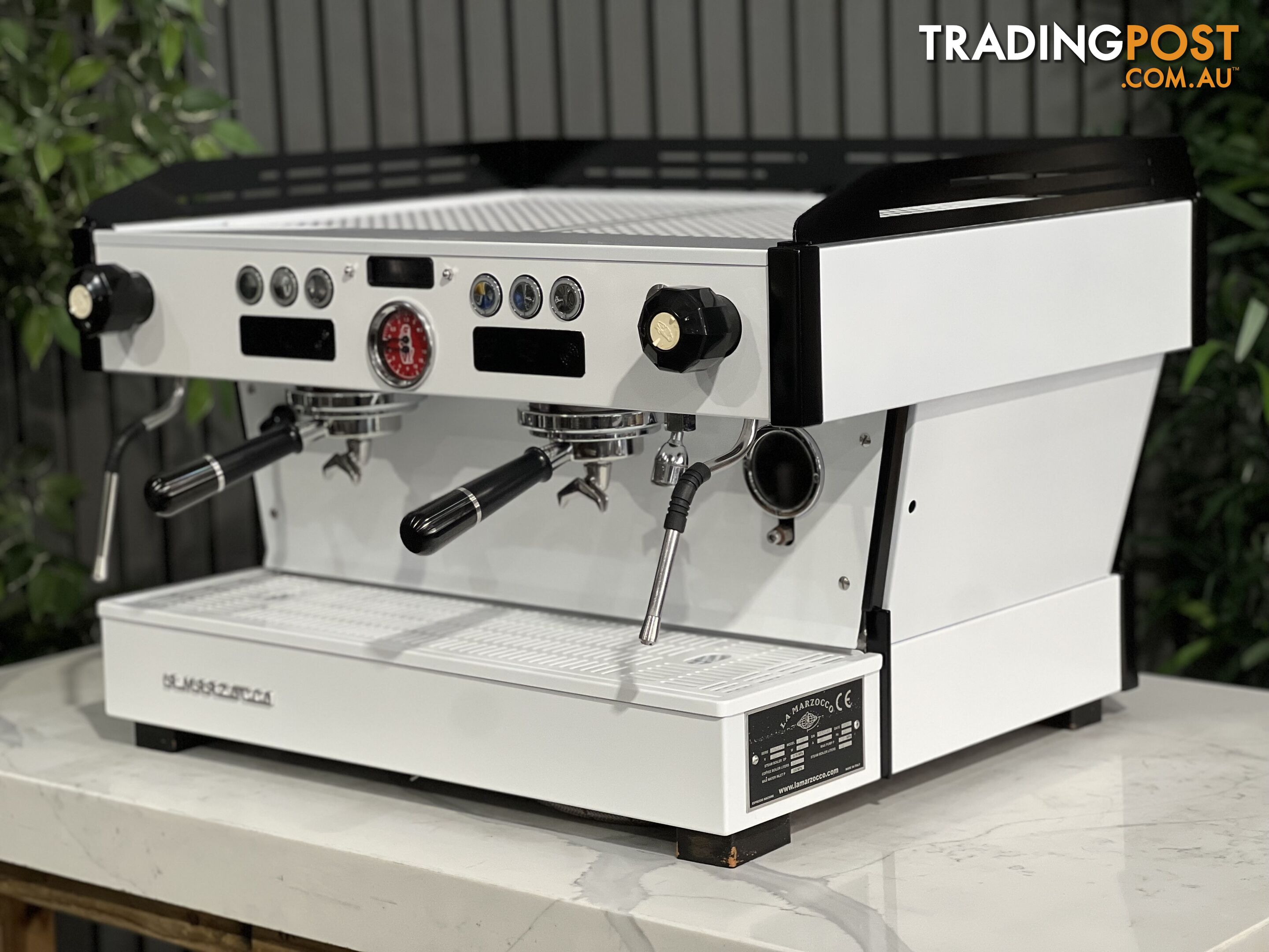 LA MARZOCCO LINEA PB 2 GROUP BLACK & WHITE ESPRESSO COFFEE MACHINE CAFE LATTE