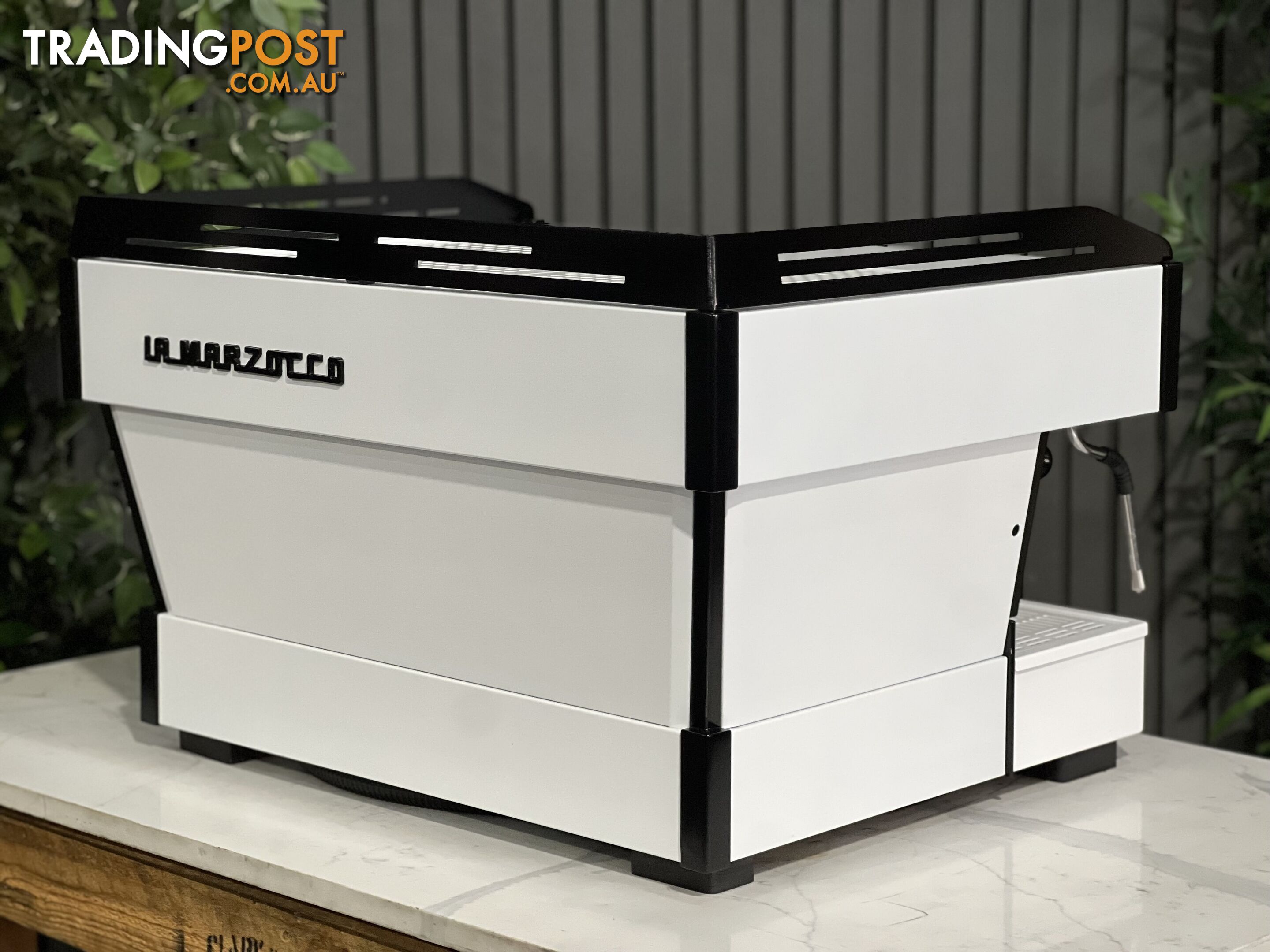 LA MARZOCCO LINEA PB 2 GROUP BLACK & WHITE ESPRESSO COFFEE MACHINE CAFE LATTE