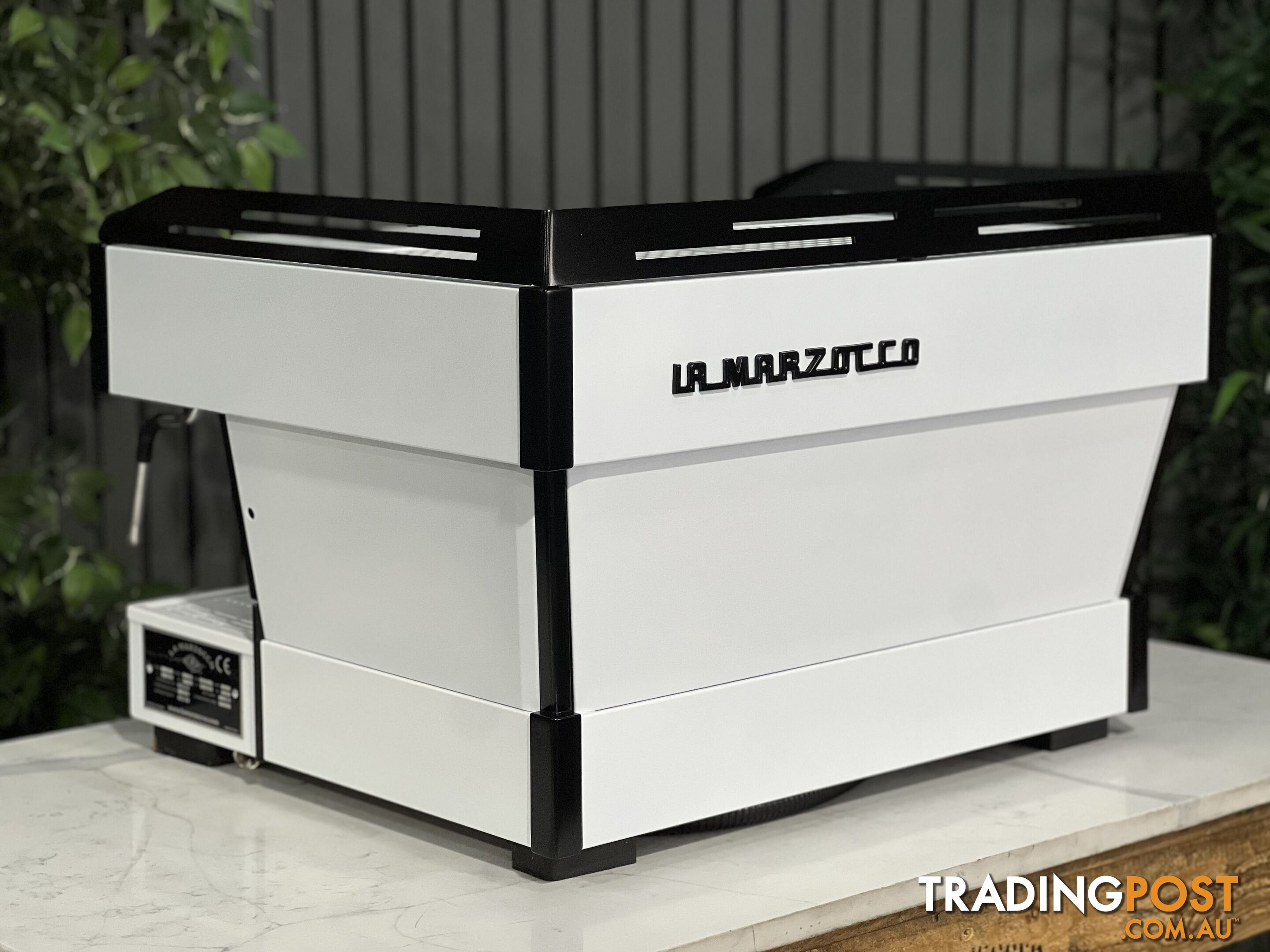 LA MARZOCCO LINEA PB 2 GROUP BLACK & WHITE ESPRESSO COFFEE MACHINE CAFE LATTE