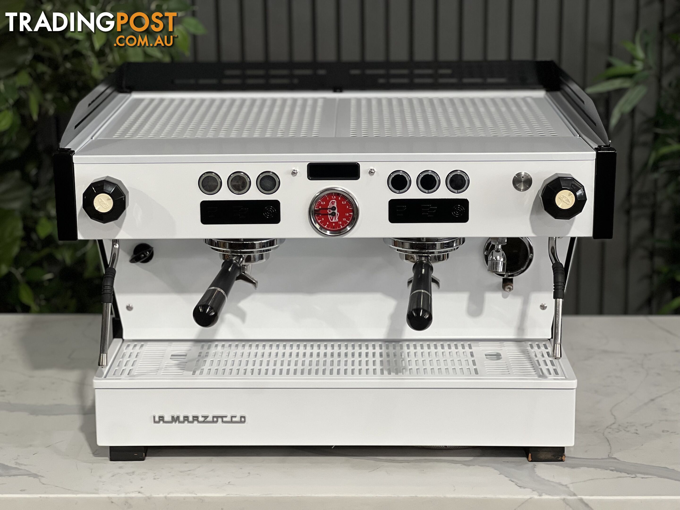 LA MARZOCCO LINEA PB 2 GROUP BLACK & WHITE ESPRESSO COFFEE MACHINE CAFE LATTE