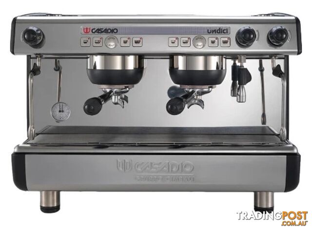 CASADIO UNDICI 2 GRP NEW BLACK & STAINLESS ESPRESSO COFFEE MACHINE CAFE