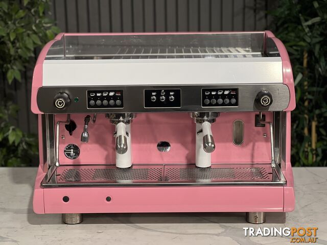 WEGA POLARIS 2 GROUP ESPRESSO COFFEE MACHINE HIGH CUP PINK & WHITE