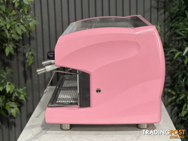 WEGA POLARIS 2 GROUP ESPRESSO COFFEE MACHINE HIGH CUP PINK & WHITE