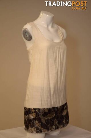VANGELICA WHITE DRESS WITH SNAKESKIN TRIM - photo 2 of 4