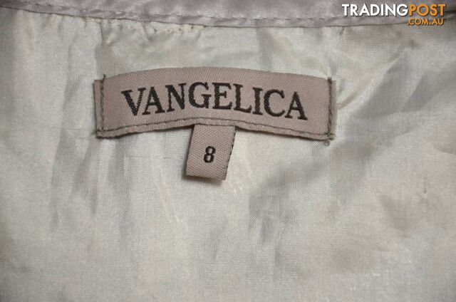 VANGELICA WHITE DRESS WITH SNAKESKIN TRIM - photo 4 of 4