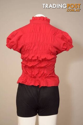 RED RUCHED TOP - photo 3 of 3