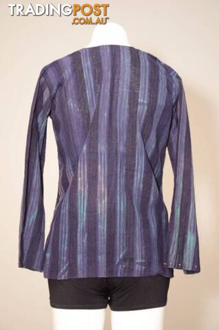 Ladies Purple/Green Beaded top- Size Small - photo 2 of 2